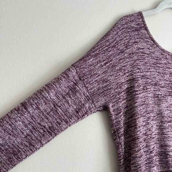 Athleta Women Plum Layered Open Back Long Sleeve Yoga Shirt Top Size Small - Picture 3 of 9